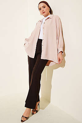 İspanyol Paça Çımalı Dabıl Pantolon Acı Kahve - Pantolon