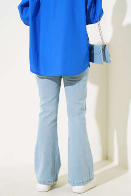 İspanyol Paça Kot Pantolon Açık Kar - Yılın Fırsatı