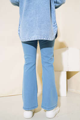 İspanyol Paça Kot Pantolon Açık Mavi - 300-500 TL Ürünler