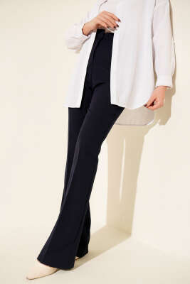 İspanyol Paça Kumaş Pantolon Lacivert - ZAZA