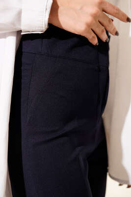 İspanyol Paça Kumaş Pantolon Lacivert - Pantolon