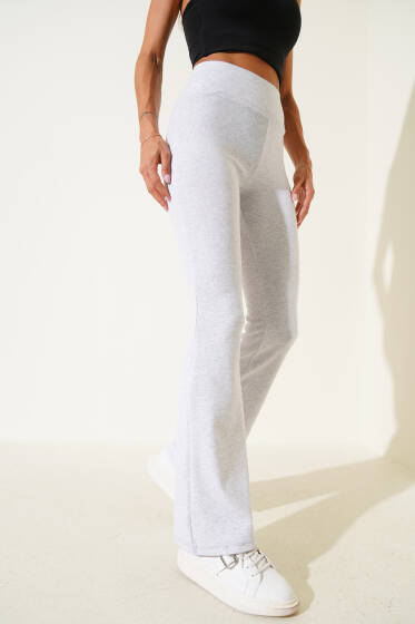 İspanyol Paça Pantolon Gri - Kadın Giyim Modelleri