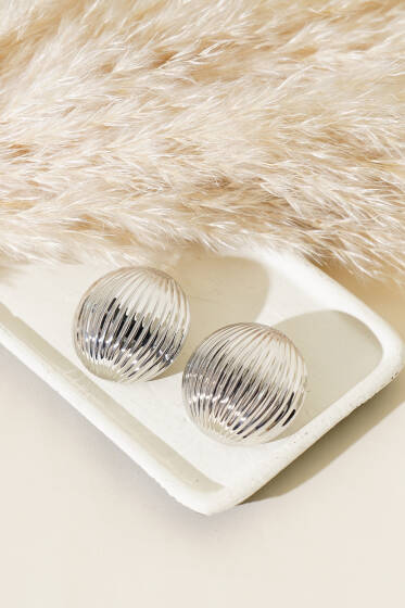 İstiridye Küpe Gümüş - Küpe