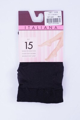 Italıana Fit 15 Siyah Soket Çorap - Thumbnail