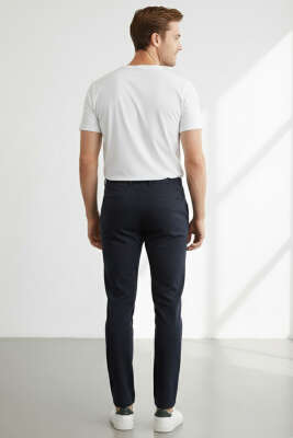 İtalyan Slim Erkek Pantolon Lacivert - Erkek Pantolon