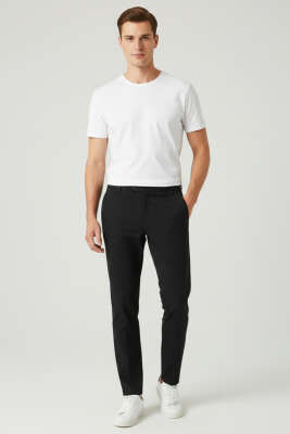 İtalyan Slim Erkek Pantolon Siyah - Erkek Pantolon