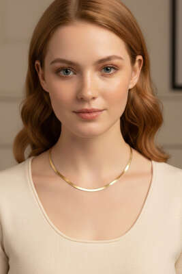 İtalyan Zincir Basic Kolye Gold - KONYALI BİJUTERİ