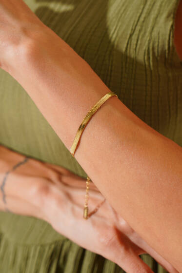 İtalyan Zincir Bileklik Gold - Bileklik