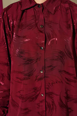Jakar Fırça Desenli Gömlek Bordo - 300-500 TL Ürünler