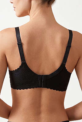 Jakar Görünümlü Lazer Kesim Sütyen Siyah - Toparlayıcı Sütyen / Minimizer Sütyen