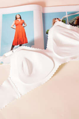 Jakar Lazer Kesim Destekli Sütyen Ekru - Toparlayıcı Sütyen / Minimizer Sütyen