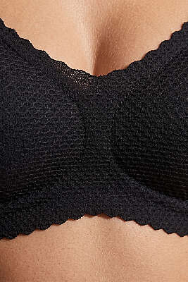 Jakar Lazer Kesim Destekli Sütyen Siyah - Toparlayıcı Sütyen / Minimizer Sütyen