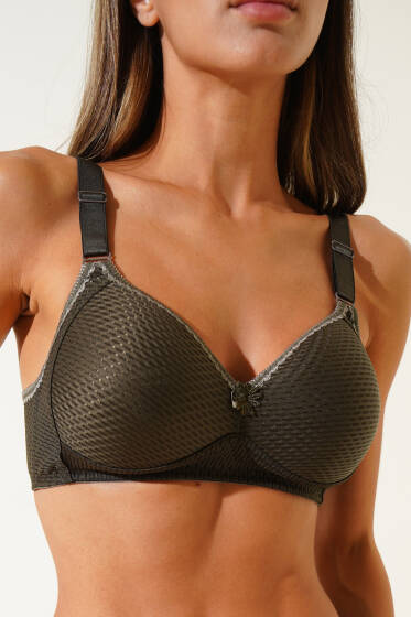 Jakarlı Desteksiz Sütyen Haki - Toparlayıcı Sütyen / Minimizer Sütyen