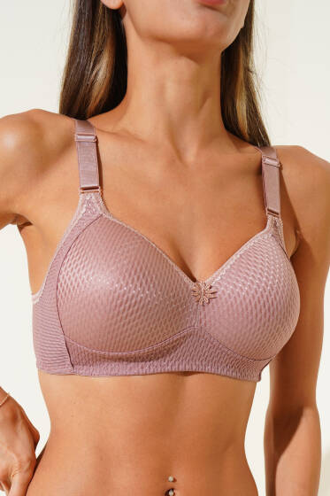 Jakarlı Desteksiz Sütyen Kahve - Desteksiz Sütyen