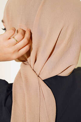 Jazz Serisi Latte Şal -23 - Başörtüsü