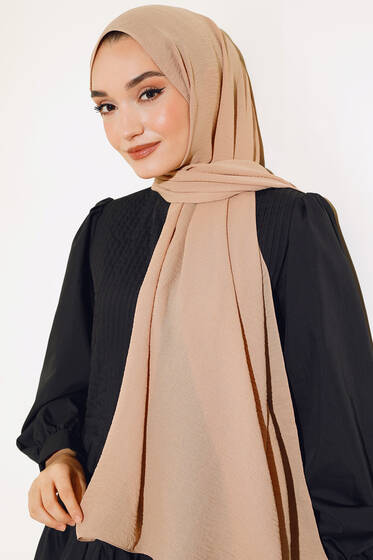 Jazz Serisi Latte Şal -23 - Düz Şal