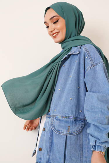 Jazz Serisi Yeşil Şal -32 - Black&White