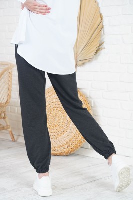 Jogger Paçası Lastikli Antrasit Pantolon - Pantolon