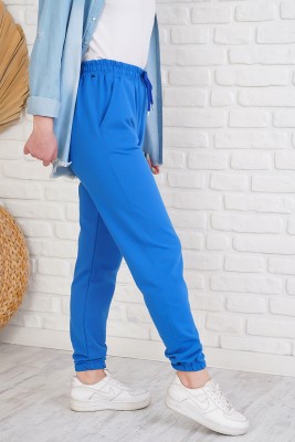 Jogger Paçası Lastikli Saks Pantolon - Pantolon