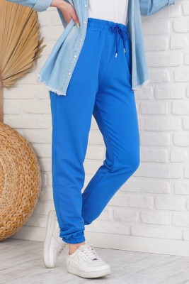 Jogger Paçası Lastikli Saks Pantolon - Pantolon