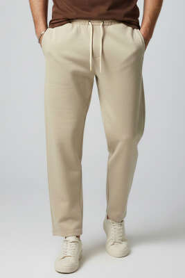 Jogger Scuba Erkek Eşofman Alt Bej - BESSE