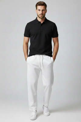 Jogger Scuba Erkek Eşofman Alt Beyaz - Erkek Eşofman Alt