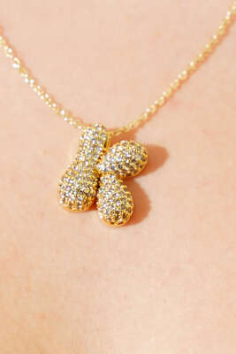 K Harfli Taşlı Kolye - Günün Seçilenleri