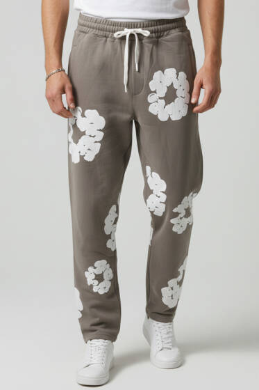 Kabartma Baskı Erkek Eşofman Altı Antrasit - Erkek Eşofman Alt