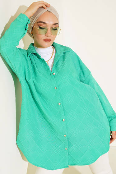 Kabartma Desenli Gömlek Benetton - Gömlek