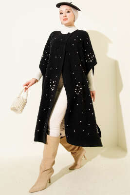 Kabartma İncili Panço Siyah - ULUDAĞ TRİKO