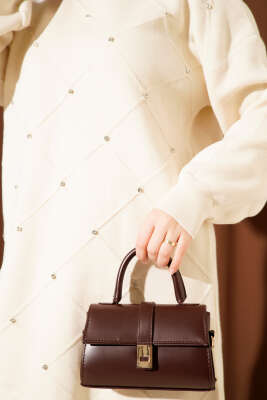 Kabartma Şeritli Taşlı Triko İkili Takım Taş - İkili Takım