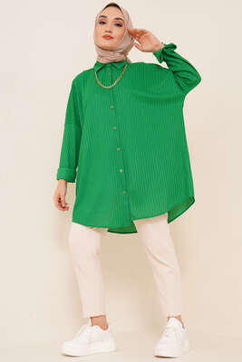 Kabartma Zikzak Desenli Gömlek Benetton - Gömlek