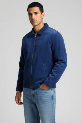 Kadife Erkek Mont İndigo - BY MAMİ