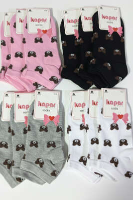 Kadın 12'li Karışık Desenli Sneakers Çorap Asorti 5 - Babet / Patik Çorap