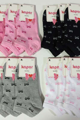 Kadın 12'li Karışık Desenli Sneakers Çorap Asorti 6 - Babet / Patik Çorap