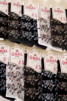 Kadın 12'li Leopar Desen Soket Çorap Asorti 1 - Soket Çorap