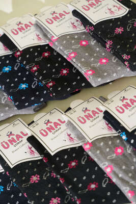 Kadın 12'li Leopar Desen Soket Çorap Asorti 7 - Soket Çorap