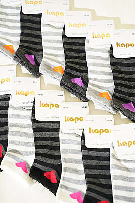 Kadın 12'li Renkli Desenli Patik Çorap Asorti 7 - Babet / Patik Çorap