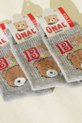 Kadın 3'lü Figürlü Yumoş Soket Çorap Asorti 10 - Günün Seçilenleri