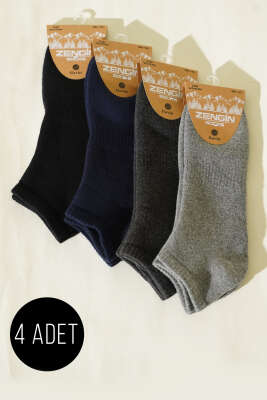 Kadın 4'lü Basic Havlu Patik Çorap Asorti 1 - ZENGİN