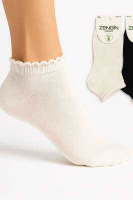 Kadın 4'lü Fırfırlı Patik Çorap Asorti 1 - Babet / Patik Çorap