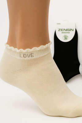 Kadın 4'lü Fırfırlı Patik Çorap Asorti 2 - Babet / Patik Çorap