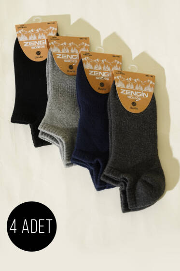 Kadın 4'lü Havlu Sneakers Çorap Asorti 1 - Babet / Patik Çorap