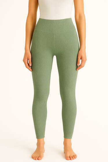 Kadın Fitilli Termal Tayt Çağla Yeşili - Termal Tayt