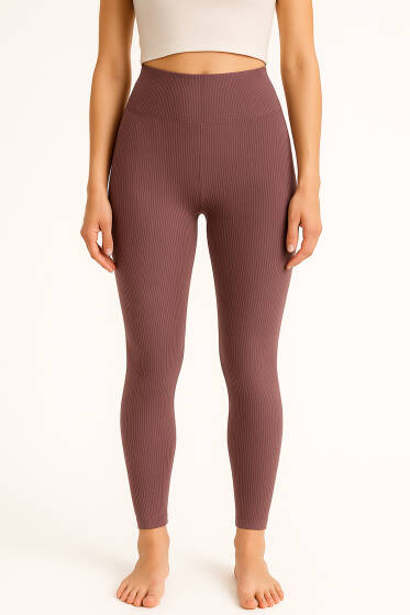 Kadın Fitilli Termal Tayt Kahve - Termal Tayt