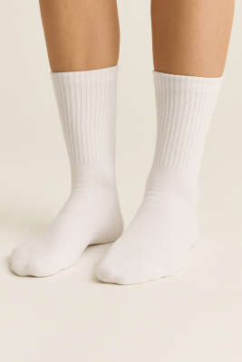 Kadın Kolej Diz altı Çorap Beyaz 