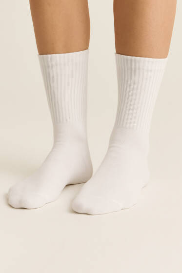 Kadın Kolej Diz altı Çorap Beyaz - Kadın Çorap