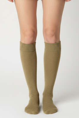 Kadın Moher Dizaltı Çorap Bej - Kadın Çorap