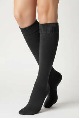 Kadın Moher Dizaltı Çorap Füme - Kadın Çorap