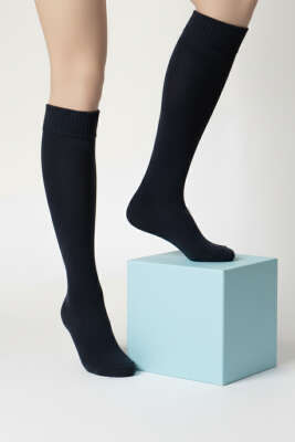 Kadın Moher Dizaltı Çorap Lacivert - KOZAL ÇORAP